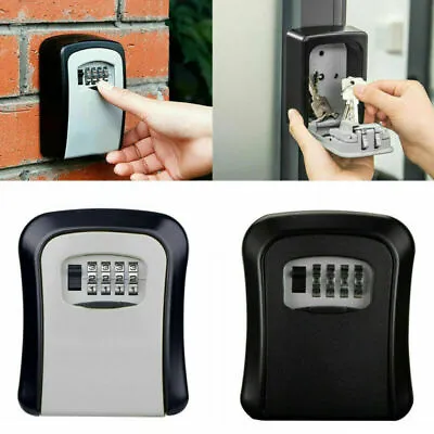 Wall Mounted Key Safe 4 Digit Combination Key Safe Door Security Key Lock Box UK • £7.89