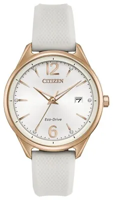 Citizen Chandler Eco-Drive Women's White Crystal Accents Watch 37MM FE6103-00A • $69.99