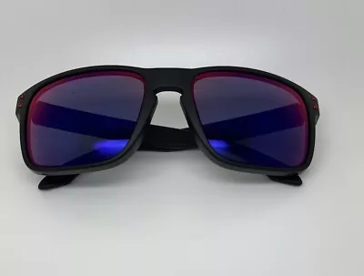 Oakley Holbrook Sunglasses - Matte Black/Red Iridium Lenses. • £90