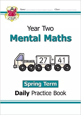 KS1 Year 2 Mental Maths Daily Practice Book With Answer Spring Term Ages 6-7 CGP • £6.99