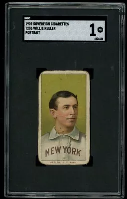 T206 Wee Willie Keeler HOF Portrait Sovereign 150 Back SGC 1 • $594.96