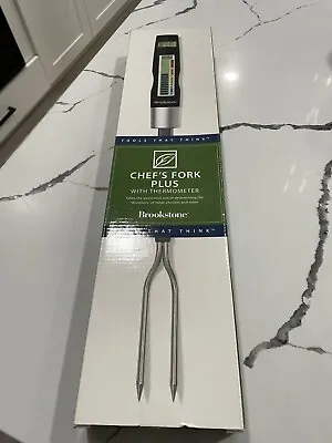 Brookstone Chef's Fork Plus With Thermometer Digital Meat Doneness Levels • $23