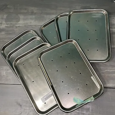 Lot Of  7 Vollrath Polarware Stainless Steel Perforated Surgical Instrument Tray • $74.99
