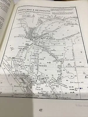 VINTAGE SEA CHART / NAUTICAL MAP 1961 - Portland And Weymouth   - To Frame? • £3.25