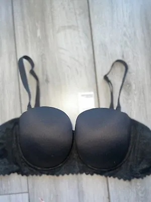 M&S COLLECTION Black Bra Body Sumptuously Soft Padded Multiway Strapless Bra • £10
