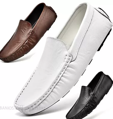 Mens Summer Casual Loafers Shoes Slip On Moccasins Breathable Driving Peas Shoes • $23.50