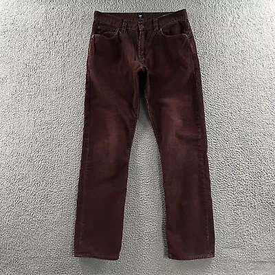 Gap Mens Jeans Burgundy Size 32x32 Corduroy Pant 100% Cotton • $22.49