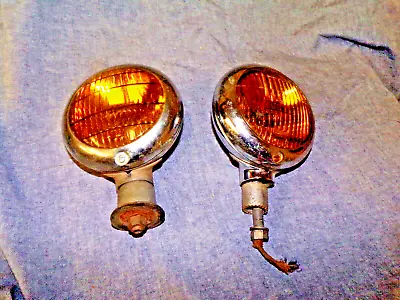 Hall Fog Lights Accessory Pair Amber Ford Chevy Dodge Mopar Buick Cadillac • $145