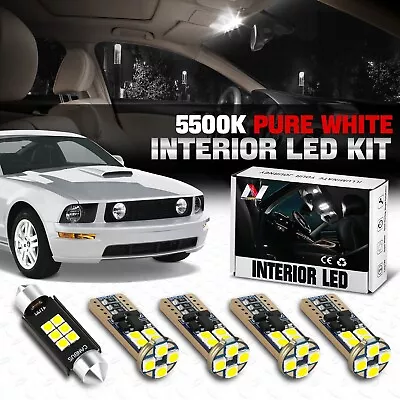 [5Pcs] For 05-09 Ford Mustang 5500K Super White LED Interior Light Bulbs 194/578 • $16.99