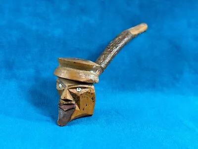 Vintage Carved Face Bearded Man Hat Tobacco Smoking Pipe Gently Used • $29.95