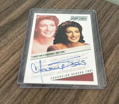 Rare 2004 Star Trek Quotable Tng Marina Sirtis Deanna Troi Autograph Signed Card • $248.88