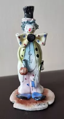 Vintage Zampiva Clown Figurine Ornament Signed Italian Pastel Ceramica • £12.50