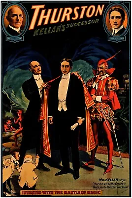 Vintage Magician Poster – Thurston #3 – Magic Themed Wall Art Print • $14.99