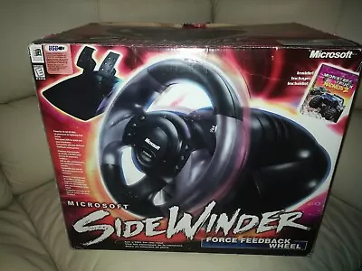 NIB Microsoft Sidewinder Force Feedback Wheel And Pedals Monster Truck Madness 2 • $275.99