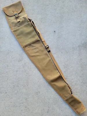 USGI MILITARY WW1 RIFLE SCABBARD CANVAS RIFLE BAG By LONG Dated 1918 • $200