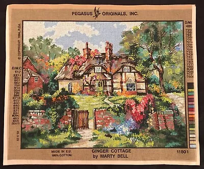Needlepoint Tapestry - Marty Bell No. 11801 - GINGER COTTAGE - Made In EU • $24.75