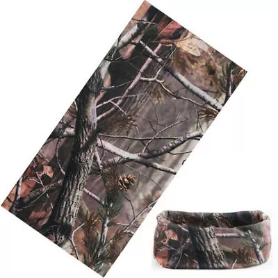 Realtree Real Tree Leaf Camouflage Camo Snood Scarf Face Mask Head Cover Hat New • £6.07