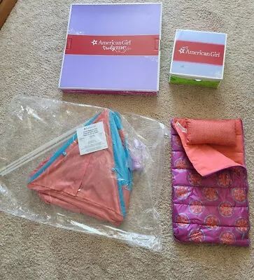 American Girl Doll Sunset Sleepover Tent & Sleeping Bag Play Sets Boxes Both New • $84.99