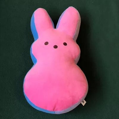 Easter Bunny PEEPS Marshmallow  Bunny Rabbit Large 17  Plush Pillow Multi Color • $14