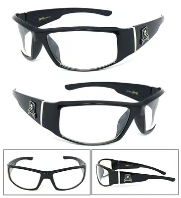 Choppers Mens Riding Biker Motorcycle Clear Lens Glasses Sunglasses UV400 • $10.90