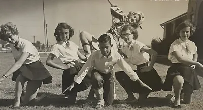 Vintage Original Photograph Great Image Cheerleaders And Drum Majorette • $11.11