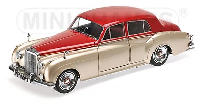 Minichamps 100139950 1/18 BENTLEY S2 1960 SILVER / DARK RED Model Car From Japan • $402.55