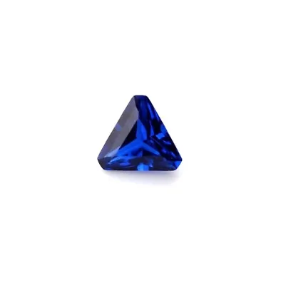 Triangle-Shape Lab-Created Blue Sapphire Loose Gemstone 6mm • $20