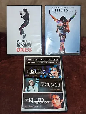 MICHAEL JACKSON DVD LOT Number Ones This Is It The Ultimate Thriller Collection • $25.99