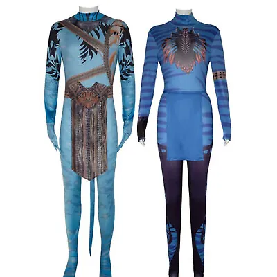 Avatar Jake Sully Neytiri Zentai Cosplay Costume Jumpsuit Carnival Party Suit • $36.21