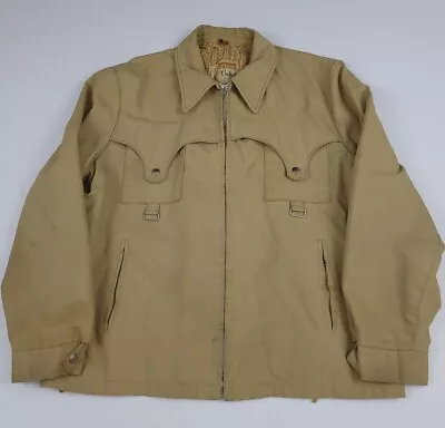 Vintage 50s 60s Montgomery Wards Jacket Vtg Rare Unique Heavy Wear Distressed  • $69.99