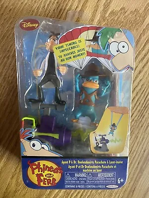 $79.99 • Buy Disney Phineas And Ferb Set Agent P Dr. Doofenshmirtz Parachute And Laserinator
