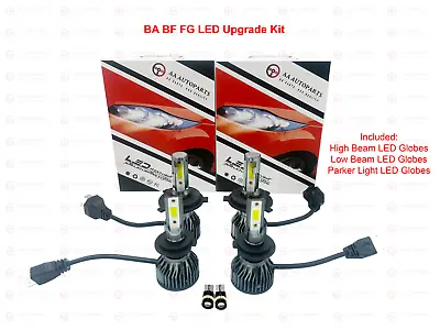 LED Headlight Kit Bulbs Globes Lamp Ford Falcon BA BF FG XR6 XR8 H4 H7 T10 6PCS • $73.99