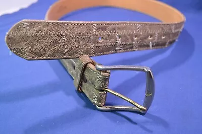 $24.95 • Buy TONY LAMA Western Leather Men's Belt,Dark Gray/Dark Khaki,Size 34,Preowned