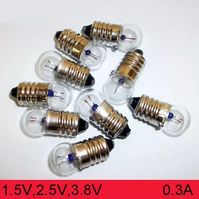 Miniature Round Physical Experiment Screw Small Light Bulbs 1.5V 2.5V 3.8V 0.3A • $4.65