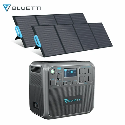 $1936.90 • Buy BLUETTI AC200P 2000W Power Station Solar Generator +2x 120W Solar Panels Camping