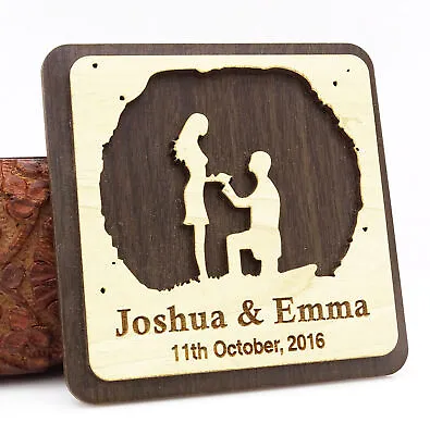 $81.39 • Buy 20 Custom Engraved Wooden Magnet Rustic Wedding Save The Date Wooden-LhK