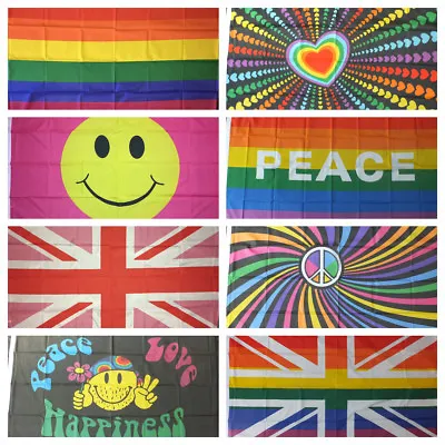 £5.49 • Buy PRIDE Rainbow Flag UK LGBT LGBTQ Gay Rights Lesbian Homosexual Pub Club Lesbian