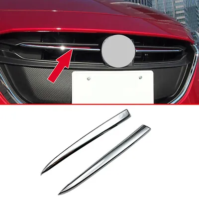 Fits 2015-2019 Mazda 2 Demio DJ DL Chrome Front Grille Inserts Cover Trim 2pcs • $17.66