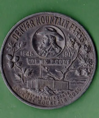 Vint Buffalo Bill Cody Lucky Nickel ~ Denver Mountain Parks Souvenir Paperweight • $24.99