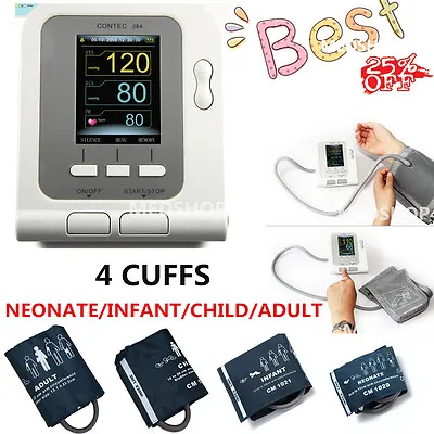 USDigital Blood Pressure Monitor CONTEC08A+Neonatal/Pediatrics/Child/Adult Cuff • $69.99