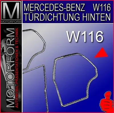 Mercedes W116 Door Rubber Rear Left 280s-450se Gasket • $53.89