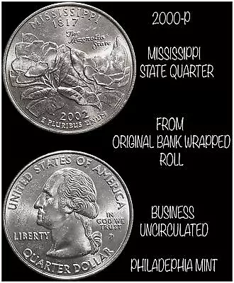 2002-P Mississippi State Quarter From OBW Roll • $2.09