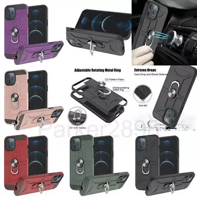 $10.99 • Buy For IPhone 12 11 Pro XR XS MAX 8 7 6 Plus SE Mini PC TPU Finger Ring Holder Case