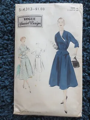 Vntg 1950s Pattern Vogue Special Design 4313 Suit-Dress Size 16 Bust 34 Hip 37 • $39.99