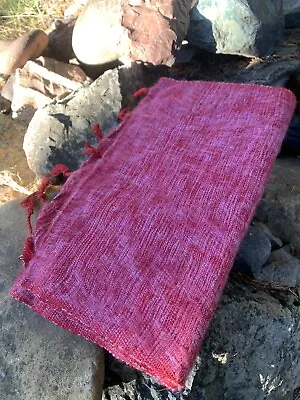 Handmade Himalayan Soft Yak Wool Scarf From Nepal - Red Light Pink • $25