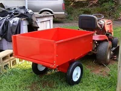 600 Lb Capacity Steel Dump Cart Garden Lawn Mower Tractor Trailer Utility Cart • $216.79