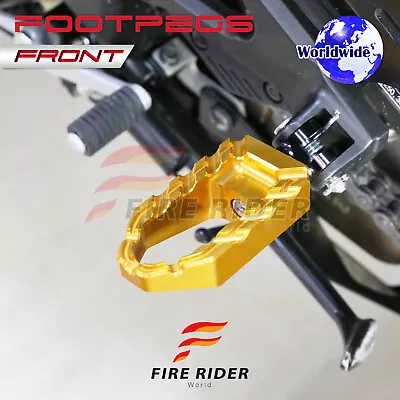 BUZZ Touring Front Wide Foot Pegs Gold For XV750 Virago 86 87 88 89 90 91 92 • $47.22