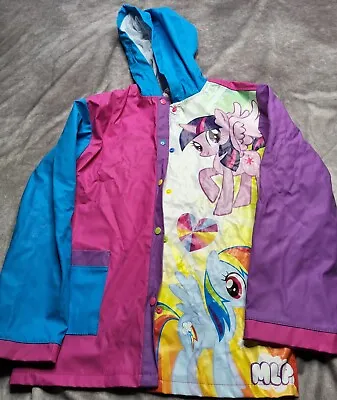 1. My Little Pony MLP Kids Hooded Long Sleeve Rain Jacket Size M/L • $7.99