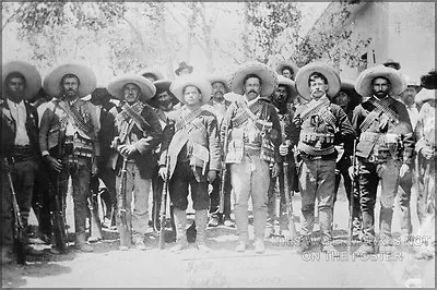 Poster Many Sizes; Pancho Villa And Staff • $63.53