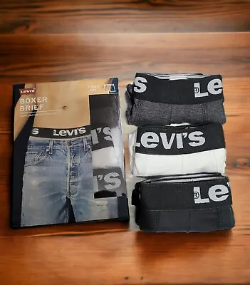Levis Mens Stripe Boxer Brief/ Trunks (3-Pack) • £17.59